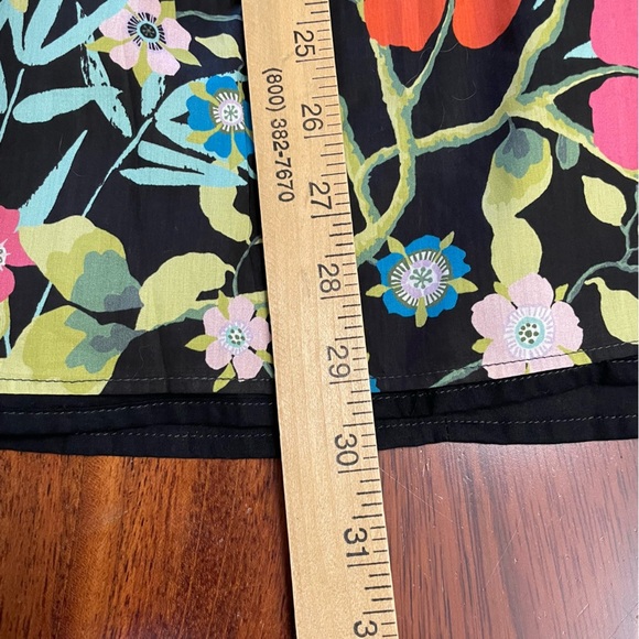 J. Crew Liberty London Tawna Pavillion Skirt Black Floral Midi Women’s Sz 12 B17 - Picture 8 of 10